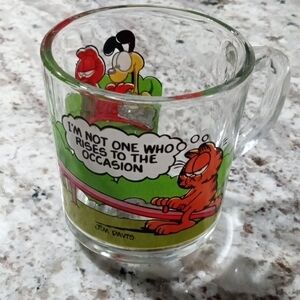 Garfield Glass Mug, Vintage McDonald's Comic Design Cup
